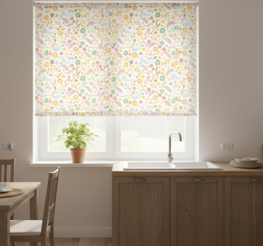 Rullegardin kjøkken typisk polsk blomsterdesign - Tenstickers