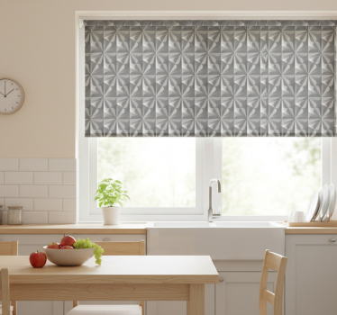Rullegardin kjøkken vintage geometrisk blomstermønster - Tenstickers