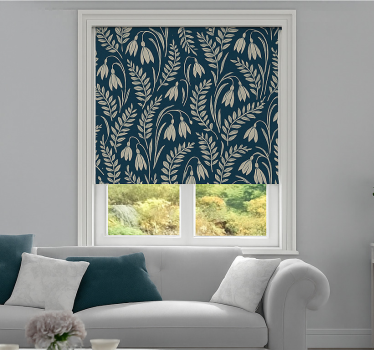 Rullegardin nordisk marinebeige snøklokker - Tenstickers