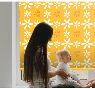 Små hvite blomster unger rullegardin - Tenstickers