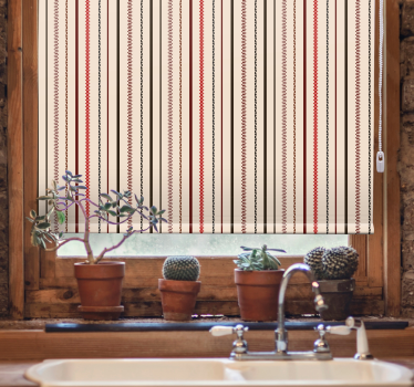 Strukturert stripemønster rullegardin kjøkken - Tenstickers