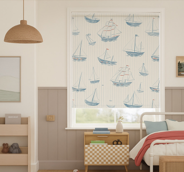 Tegning av båter design rullegardin barn - Tenstickers