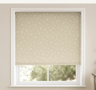 Beige bladmotiv rullegardin barn - Tenstickers
