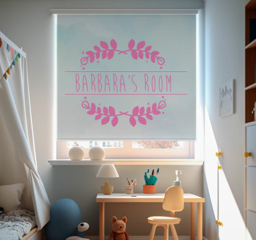 Tilpasset navnerom barn rullegardin - Tenstickers