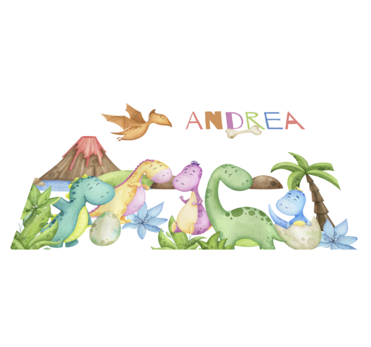 Jurasscene spisebrikke med navn - Tenstickers