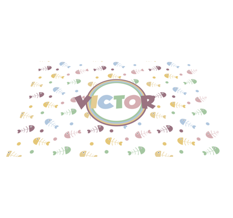 Fiskebein og navnekort - Tenstickers