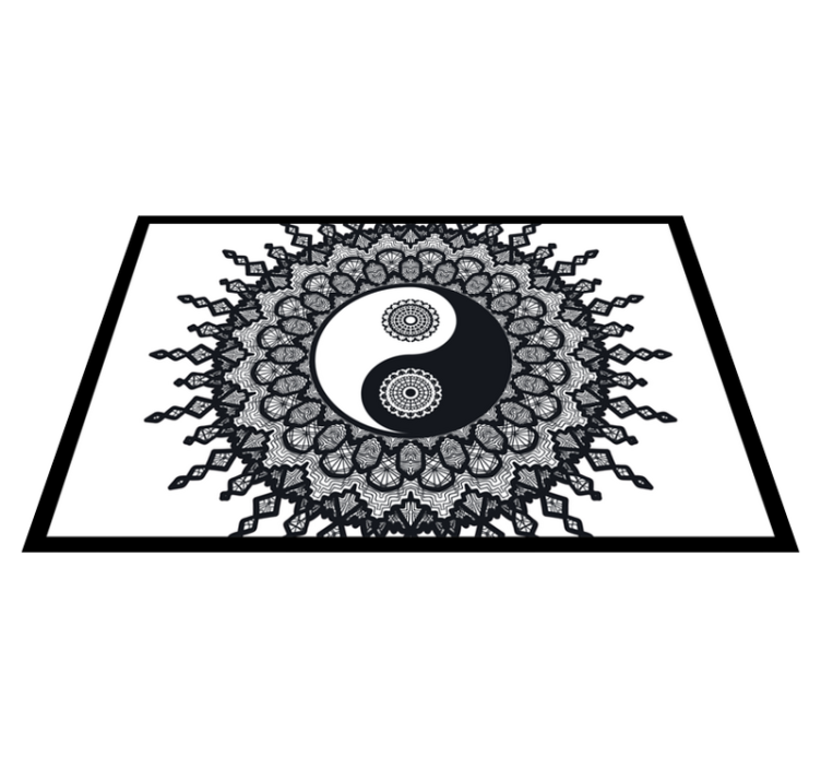 Spisebrikke tekstur yin yang mandala mønster - Tenstickers