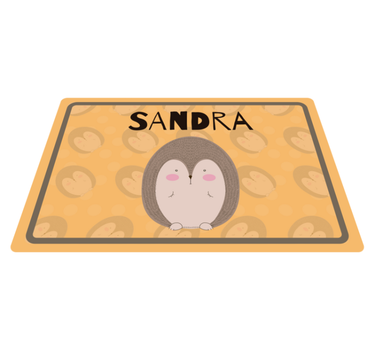 Spisebrikke spedbarn med søt pinnsvinillustrasjon - Tenstickers