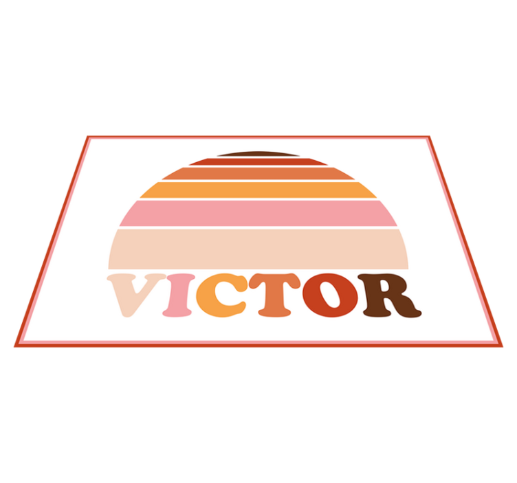 70-tallssolen med navnepersonlige spisebrikker - Tenstickers