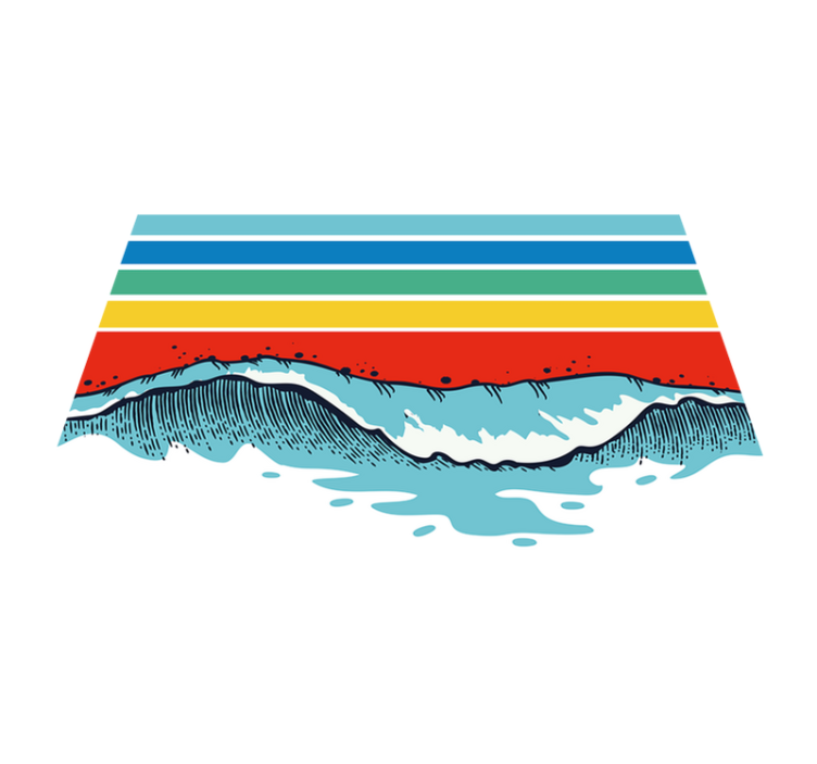 Retro bølger 70-talls solbrikke - Tenstickers