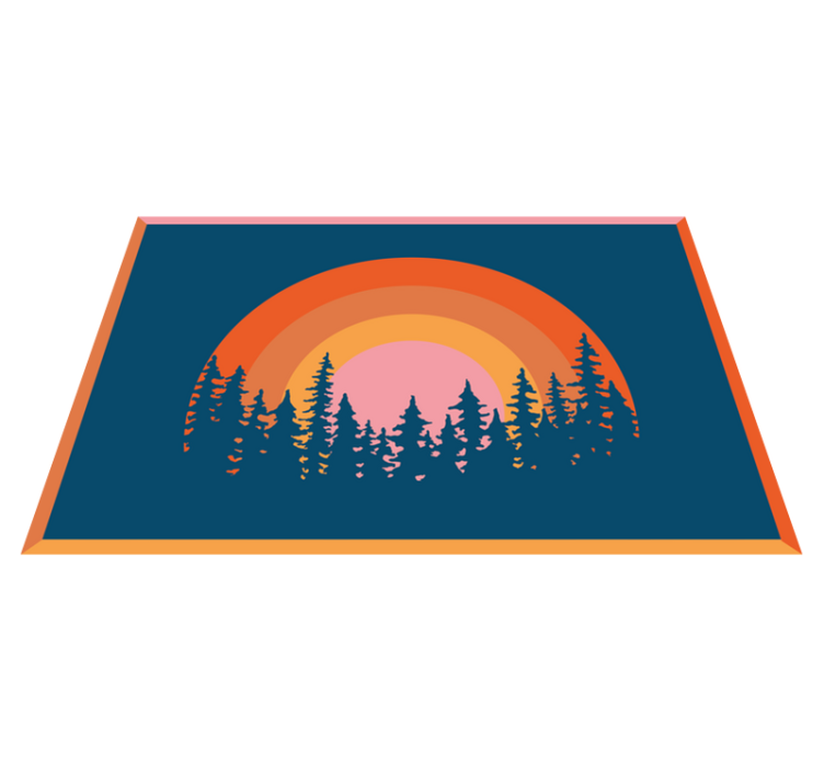 Vibrant regnbuelandskap spisebrikke original - Tenstickers