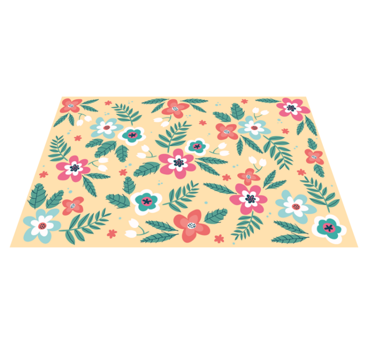 Retro blomst originale spisebrikker - Tenstickers