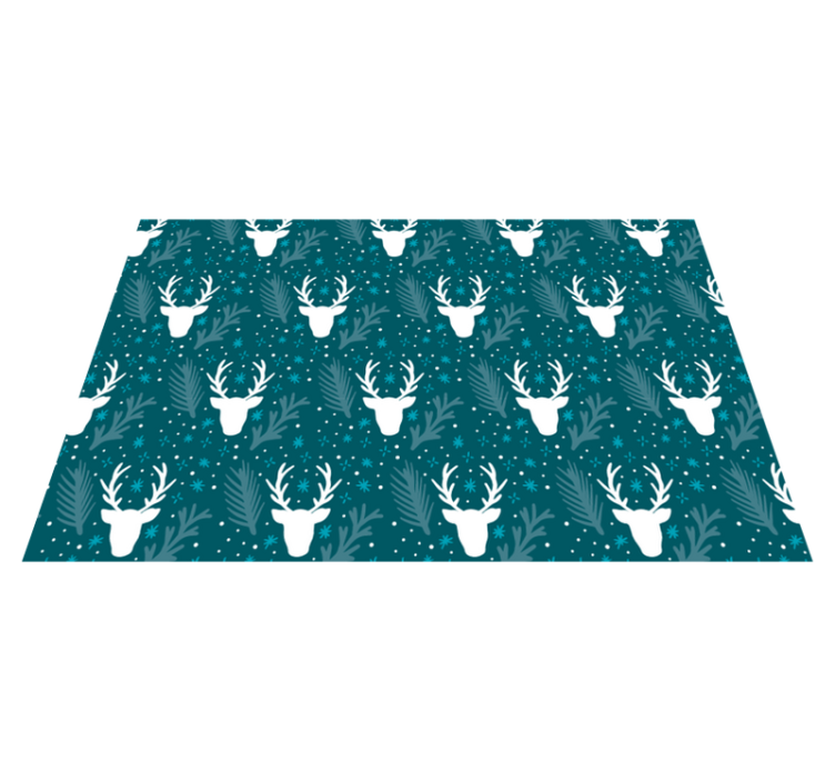 Reinsdyr og snøfnugg julematte - Tenstickers