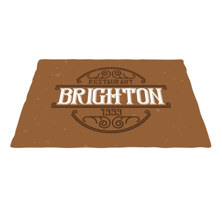 Spisebrikke tekster brighton restaurantlogo - Tenstickers