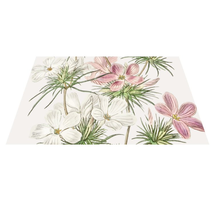 Spisebrikke original blomster botanisk arrangement - Tenstickers