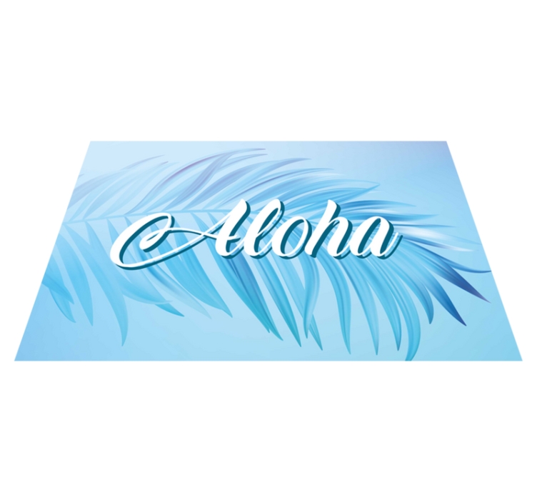 Spisebrikke tekster aloha palmblader - Tenstickers