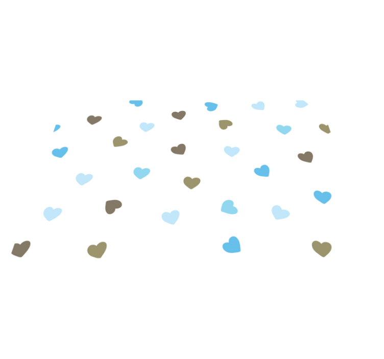 Spisebrikke original fargerikt hjerte mønster - Tenstickers