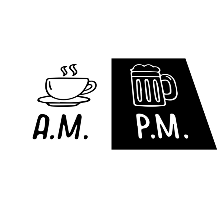 Kaffe Øl kontrast spisebrikke tekster - Tenstickers