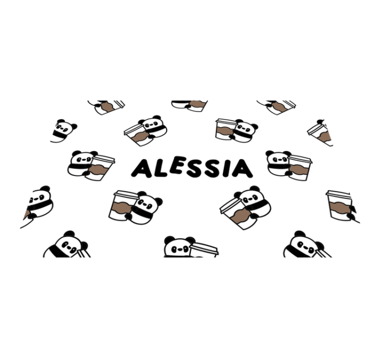 Spisebrikke spedbarn søte pandafigurer - Tenstickers