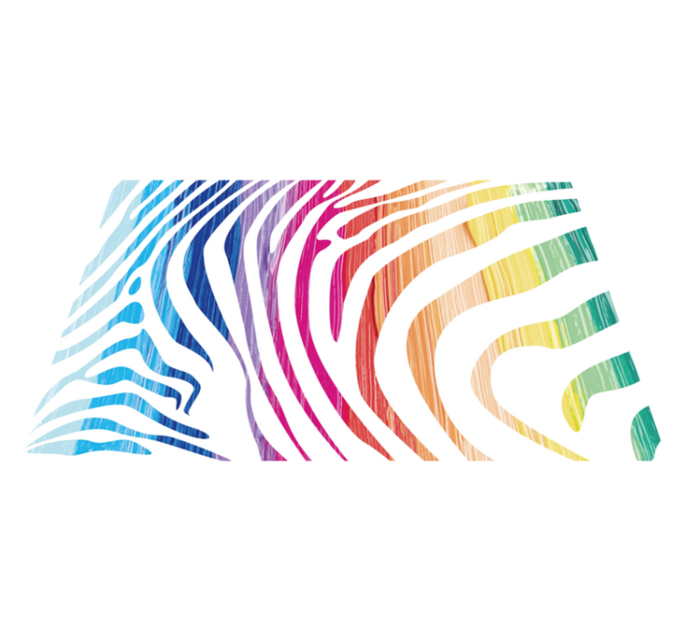 Spisebrikke original fargerike sebra-striper - Tenstickers