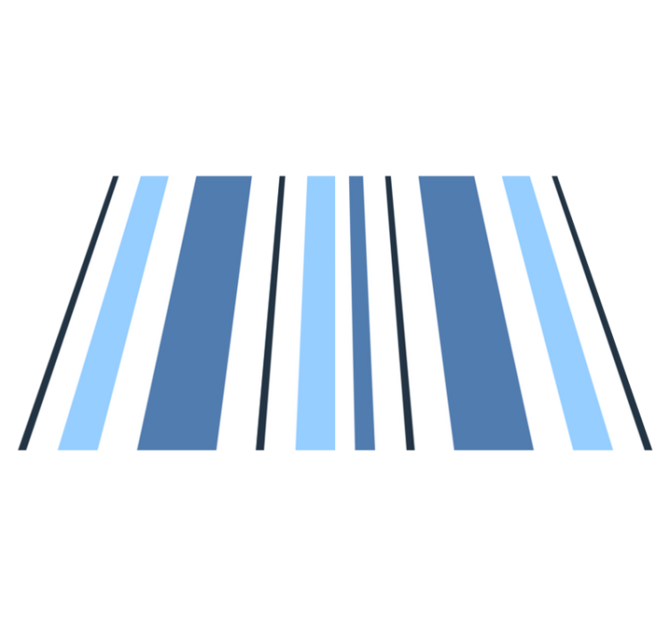 Nyanser av blå striper spisebrikke tekstur - Tenstickers