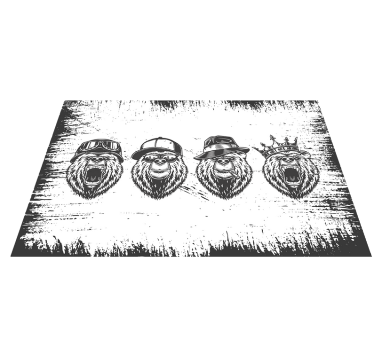 Spisebrikke original stilige bjørneportretter - Tenstickers