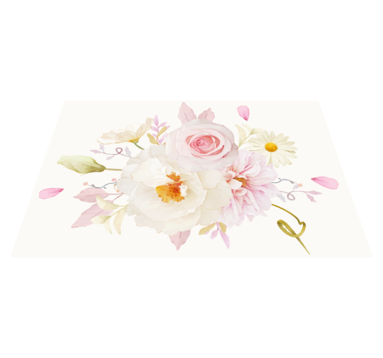 Spisebrikke original blomsterarrangement glede - Tenstickers