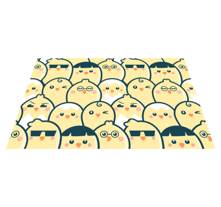 Kule kyllinger rader spisebrikke original - Tenstickers