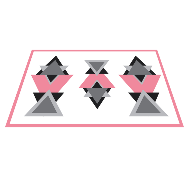 Trekanter abstrakt kunst spisebrikke original - Tenstickers