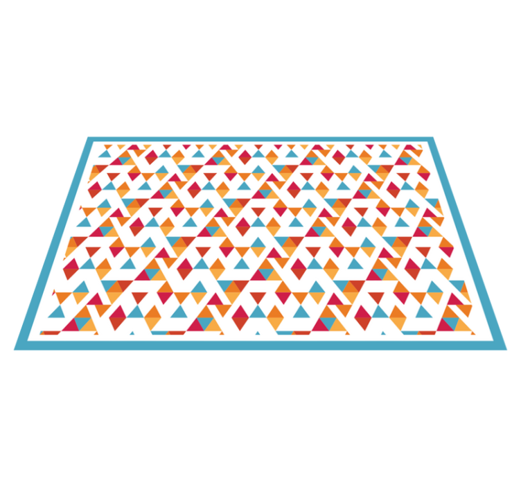 Vibrant geometrisk oppsett spisebrikke original - Tenstickers