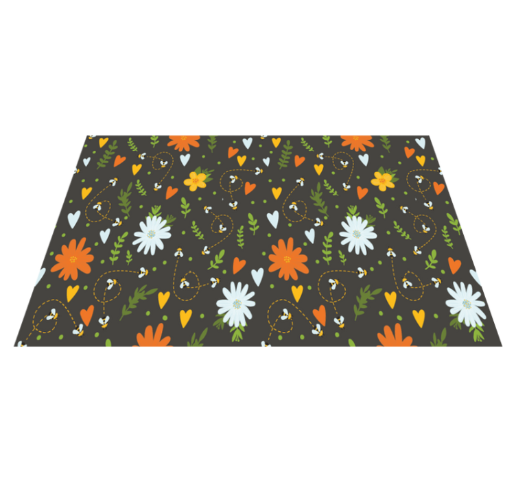 Vårens fargerike mønster spisebrikke original - Tenstickers