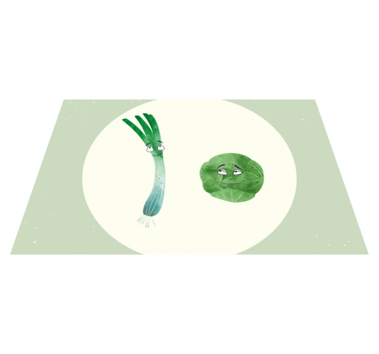 Purre og rosenkål illustrasjon spisebrikke spedbarn - Tenstickers