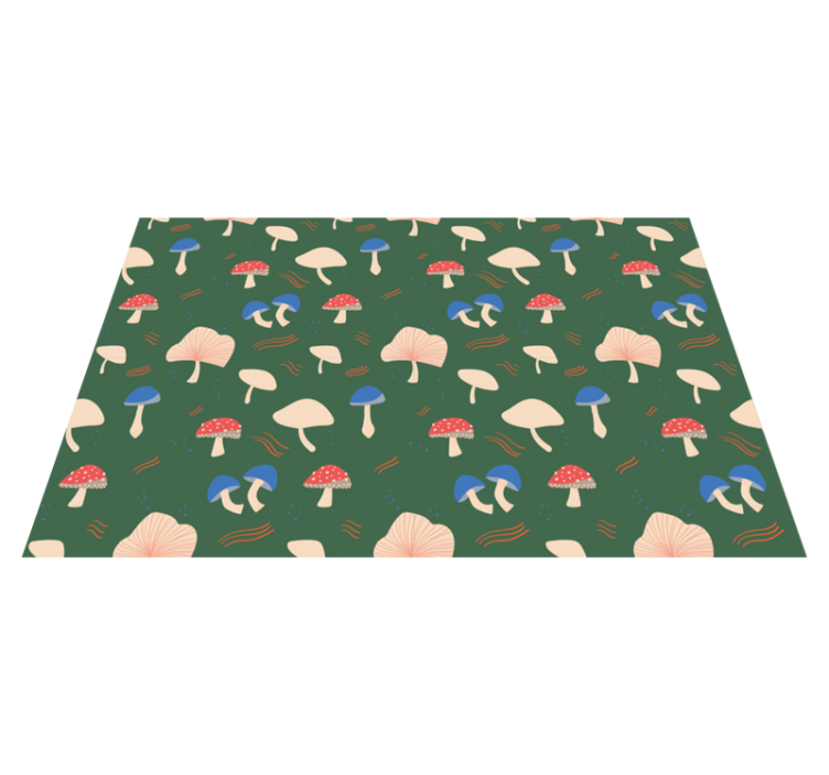 Lively mushroom print spisebrikke original - Tenstickers