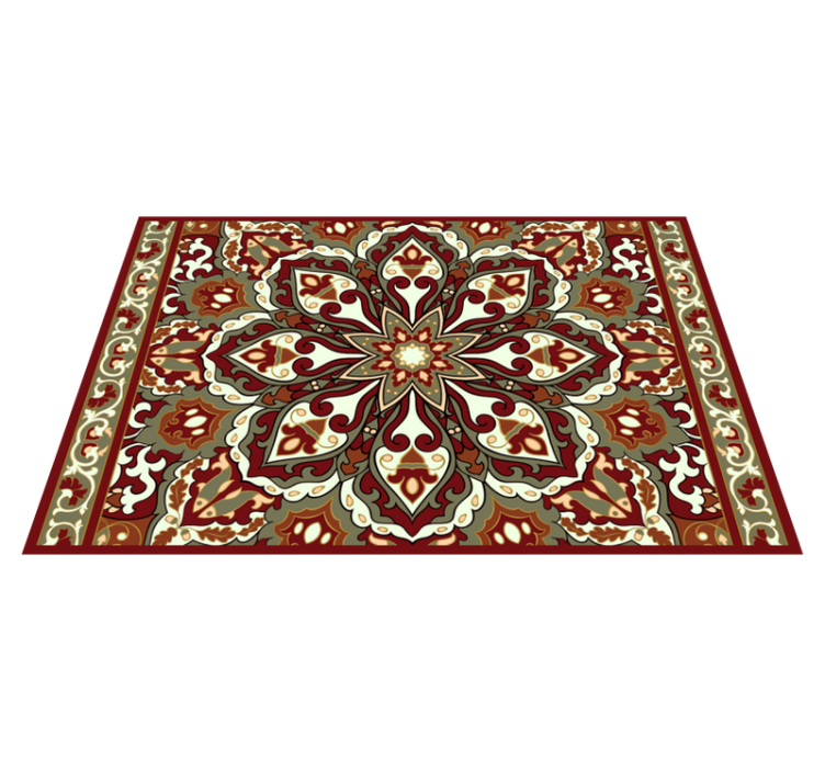 Detaljert blomsterdesign bordbrikke - Tenstickers