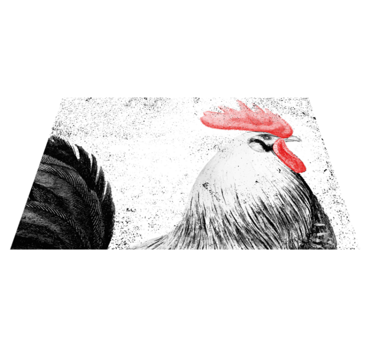 Rooster illustrasjon spisebrikke original - Tenstickers