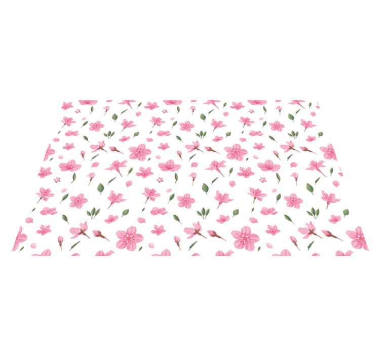 Akvarell rosa blomster spisebrikke original - Tenstickers