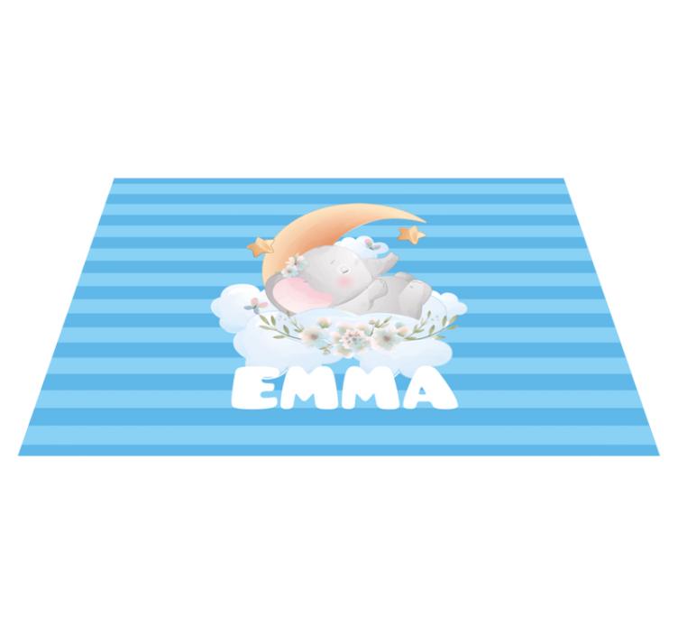 Spisebrikke spedbarn søtt elefantdesign - Tenstickers