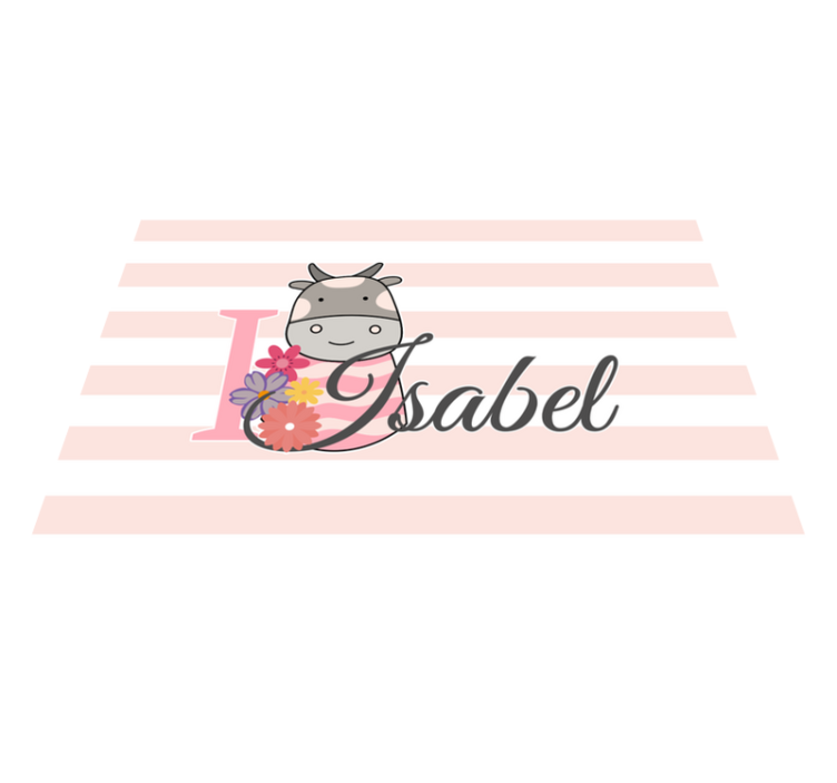 Spisebrikke med navn ku-tema personlig tilpasning - Tenstickers