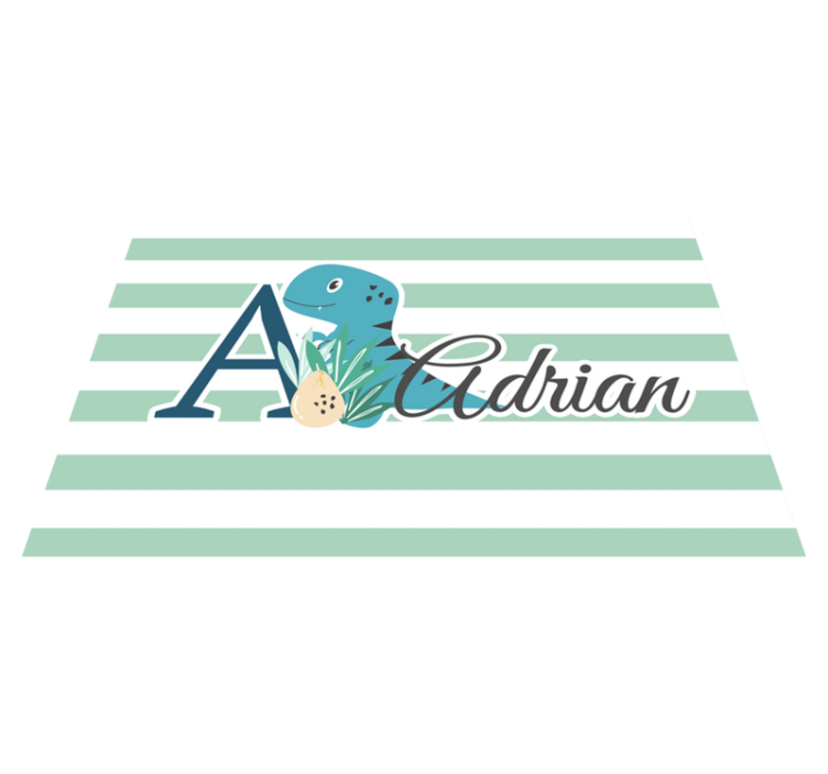 Dinosaur initial design spisebrikke spedbarn - Tenstickers