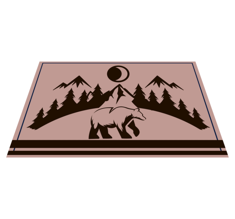 Bjørn med fjell i ryggen spisebrikke original - Tenstickers