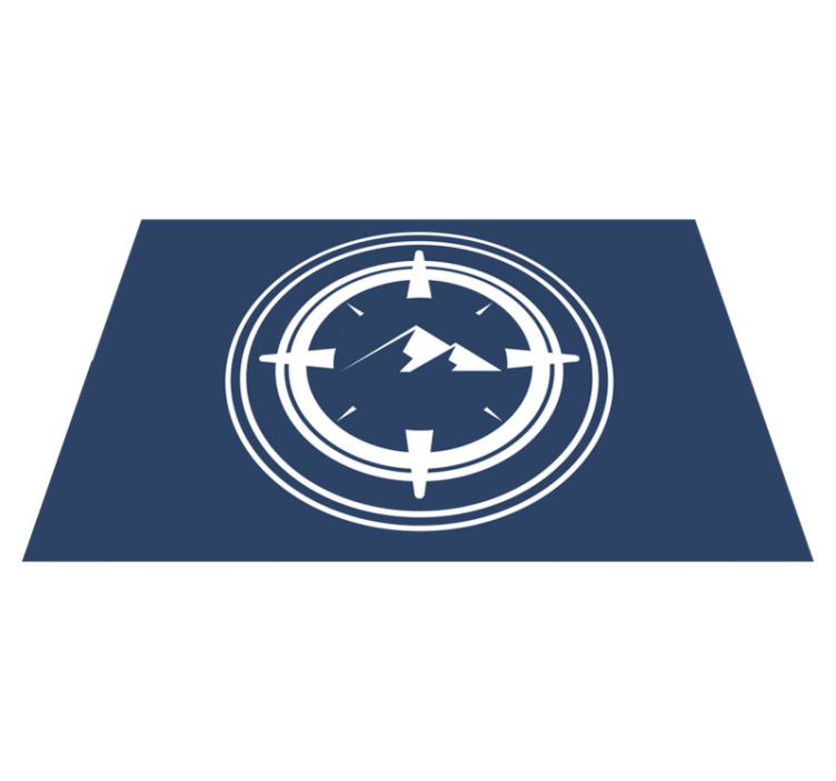 Rundt kompass med fjell spisebrikke original - Tenstickers