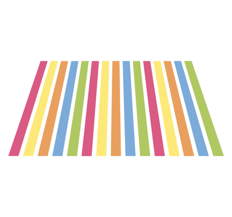 Horisontalt flerfarget stripet mønster spisebrikke moderne - Tenstickers