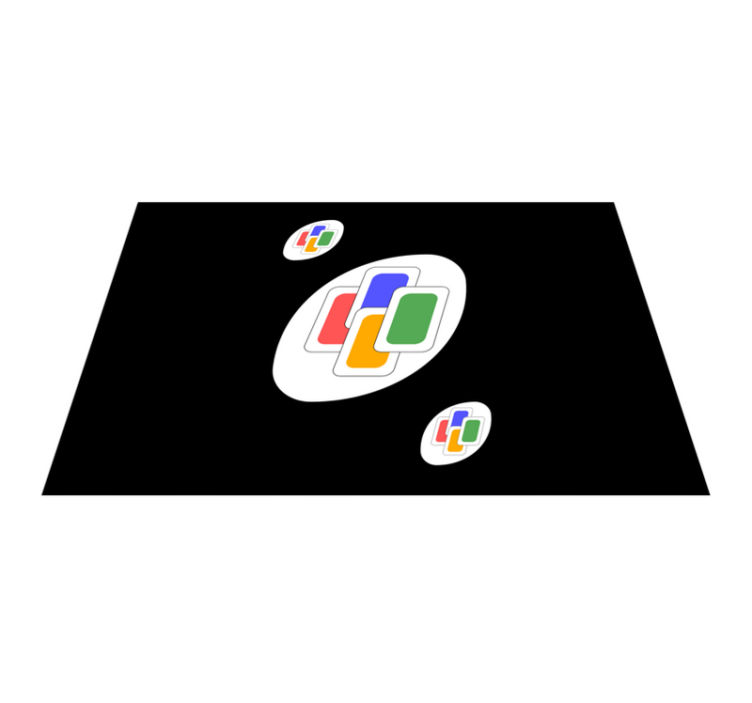 Spisebrikke original med livlige geometriske figurer - Tenstickers