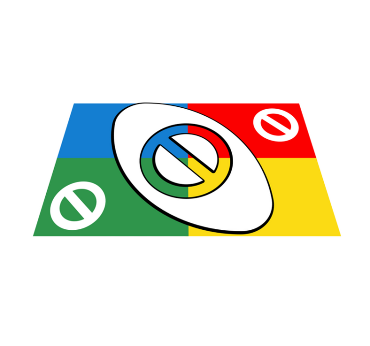 Moderne spisebrikke abstrakt fargerik form - Tenstickers