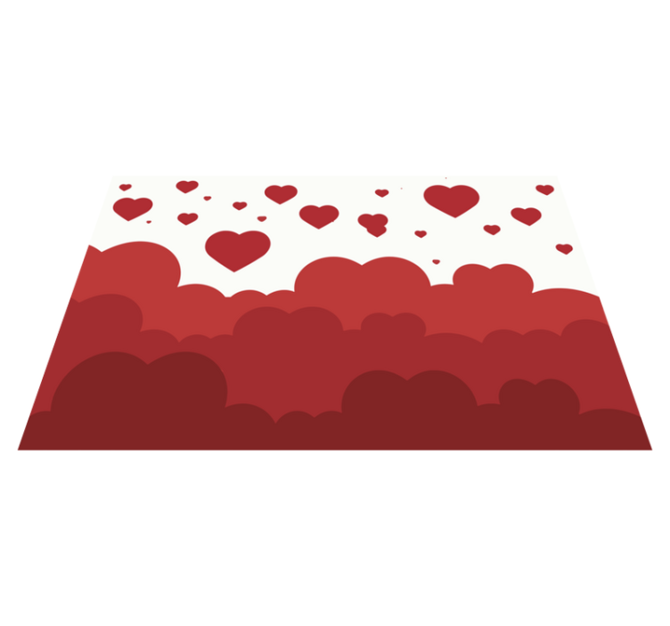 Spisebrikke original hjerte sky mønster - Tenstickers