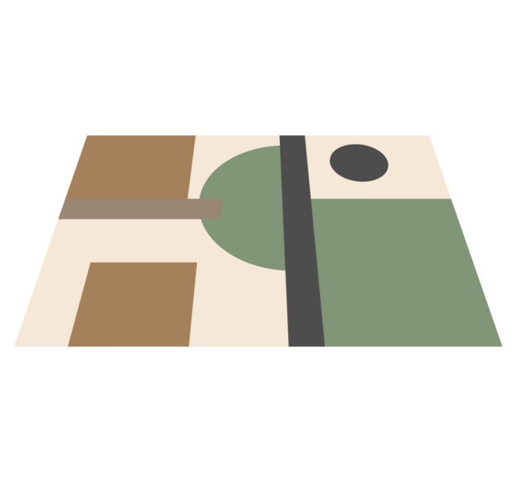 Spisebrikke moderne geometriske abstrakte former - Tenstickers