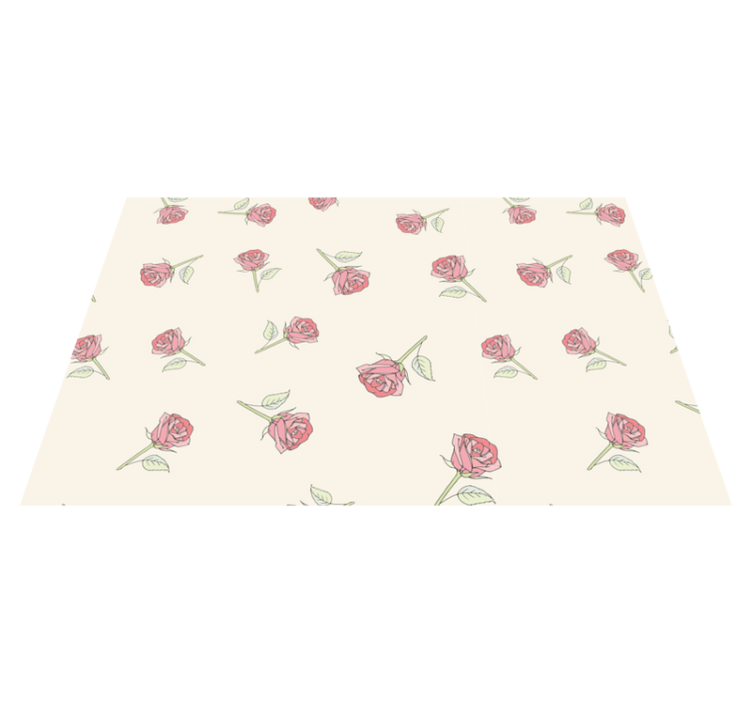 Romantisk vintage rosemønster spisebrikke elegant - Tenstickers