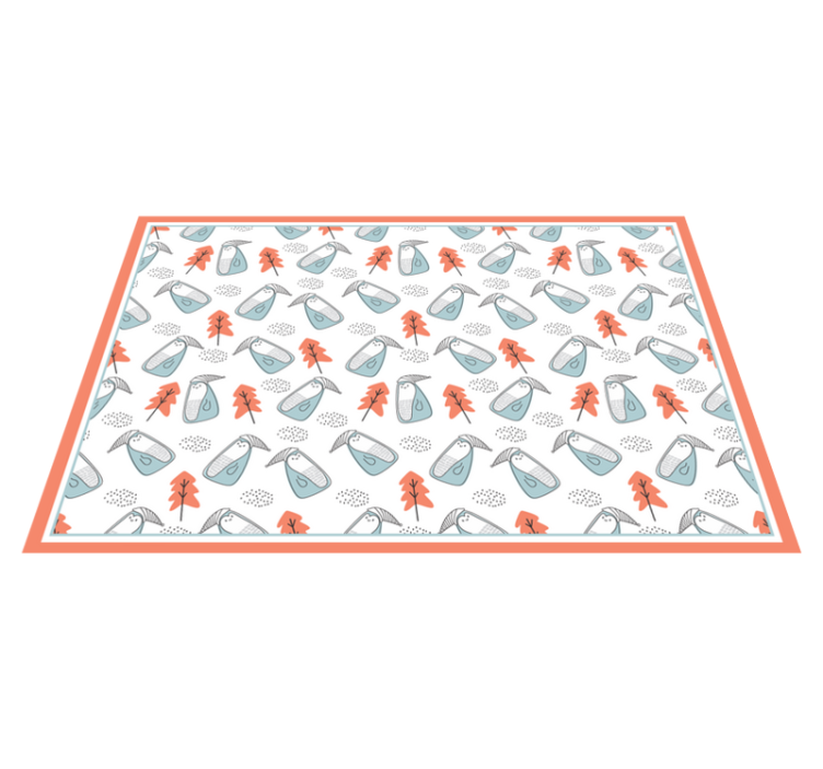 Søte minimalistiske pingviner med trær spisebrikke original - Tenstickers