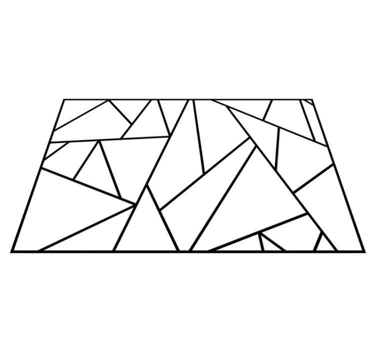 Spisebrikke moderne med geometriske svarte linjer - Tenstickers