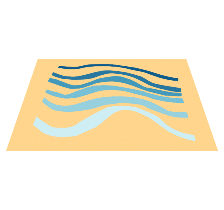 Spisebrikke moderne bølgelinjemønster - Tenstickers